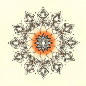 Mandala Peach Tattoo