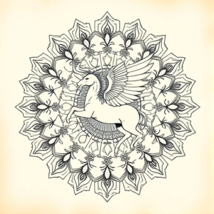 Mandala Pegasus Tattoo