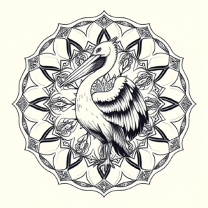 Mandala Pelican Tattoo