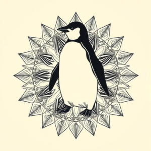 Mandala Penguin Tattoo