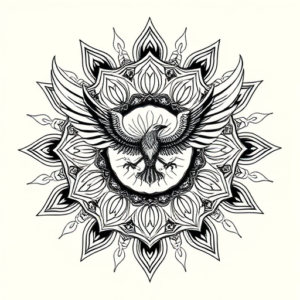 Mandala Phoenix Tattoo