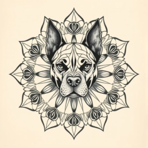 Mandala Pitbull Tattoo