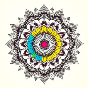 Mandala Rainbow Tattoo