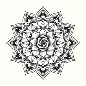 Mandala Rose Tattoo