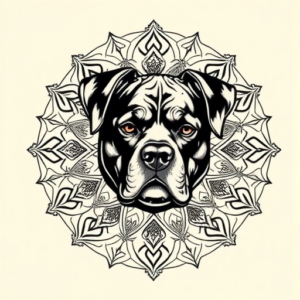 Mandala Rottweiler Tattoo