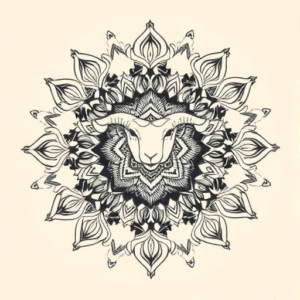 Mandala Sheep Tattoo