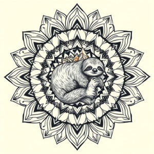 Mandala Sloth Tattoo