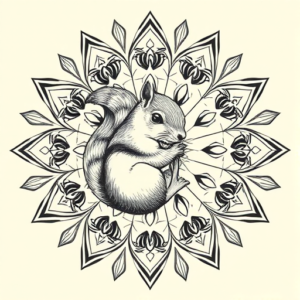 Mandala Squirrel Tattoo