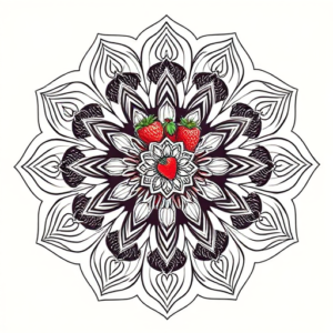 Mandala Strawberry Tattoo