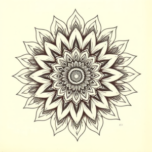 Mandala Sunflower Tattoo