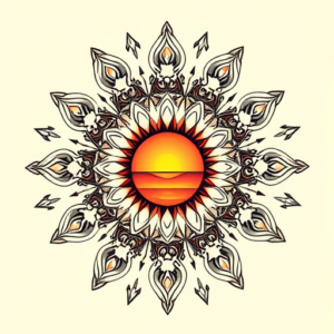 Mandala Sunset Tattoo
