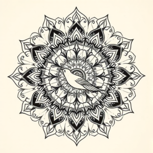 Mandala Swallow Tattoo