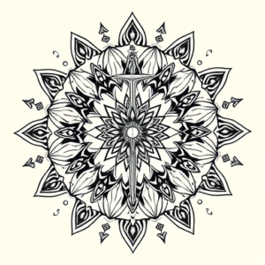 Mandala Sword Tattoo
