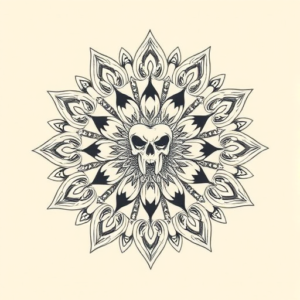 Mandala Tooth Tattoo