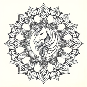 Mandala Unicorn Tattoo