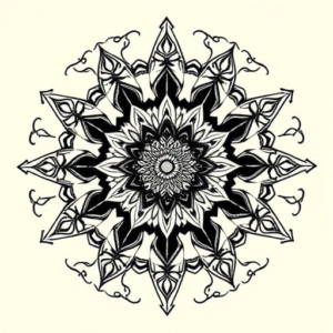 Mandala Waterfall Tattoo