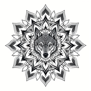 Mandala Wolf Tattoo