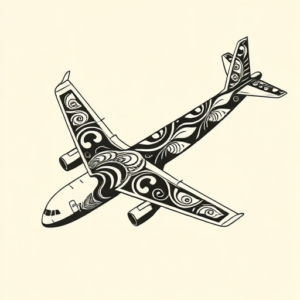 Maori Airplane Tattoo