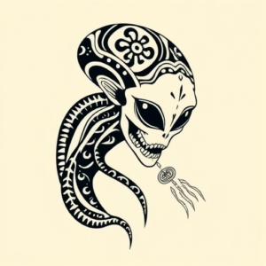 Maori Alien Tattoo