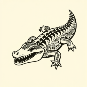 Maori Alligator Tattoo