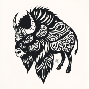 Maori Bison Tattoo