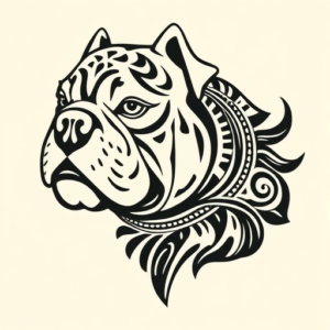 Maori Bulldog Tattoo
