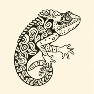 Maori Chameleon Tattoo