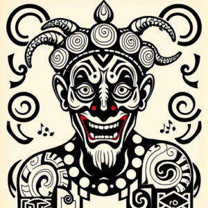 Maori Clown Tattoo