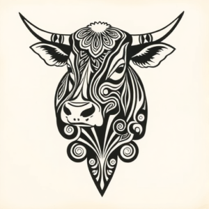 Maori Cow Tattoo