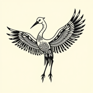 Maori Crane Tattoo