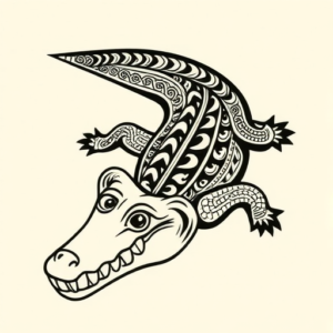 Maori Crocodile Tattoo