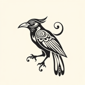 Maori Crow Tattoo