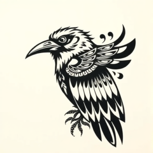 Maori Crow Tattoo