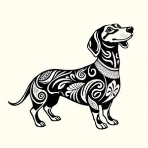 Maori Dachshund Tattoo