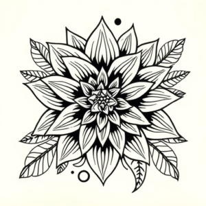 Maori Dahlia Tattoo