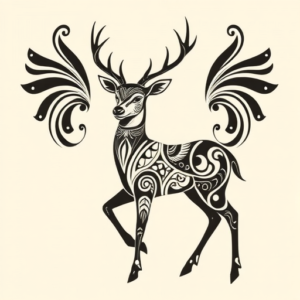 Maori Deer Tattoo