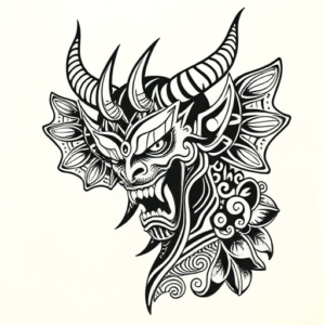 Maori Demon Tattoo
