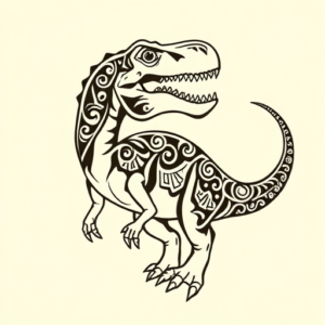 Maori Dinosaur Tattoo