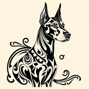 Maori Doberman Tattoo