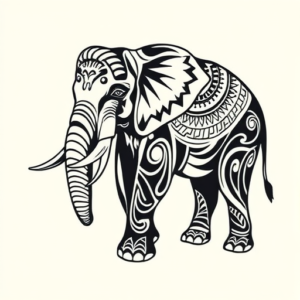 Maori Elephant Tattoo