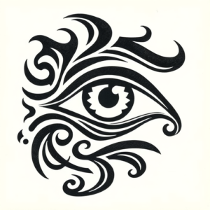 Maori Eye Tattoo