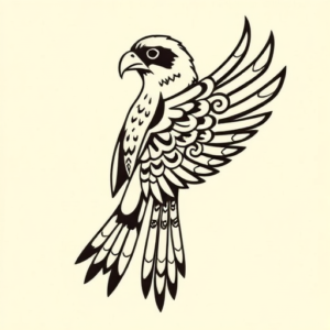 Maori Falcon Tattoo