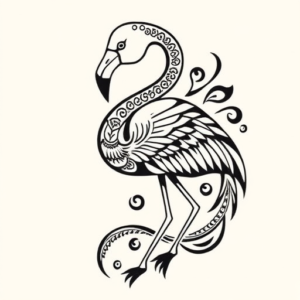 Maori Flamingo Tattoo