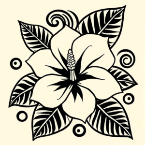 Maori Gardenia Tattoo