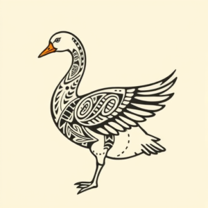 Maori Goose Tattoo