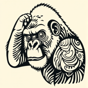 Maori Gorilla Tattoo