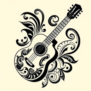 Maori Guitar Tattoo