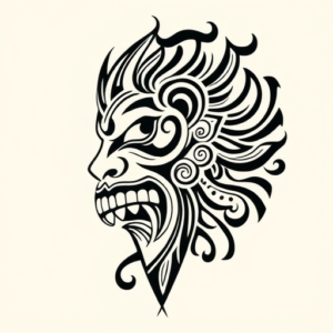 Maori Hannya Tattoo