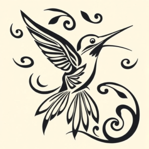 Maori Hummingbird Tattoo