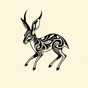 Maori Jackalope Tattoo